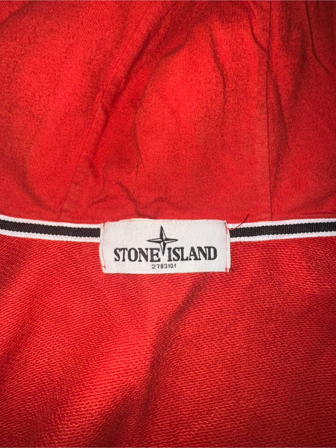 Stone Island Red Zip-Up Hoodie - photo 3