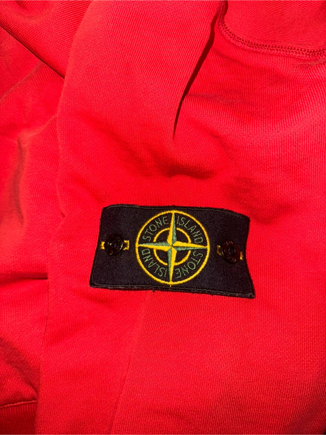 Stone Island Red Zip-Up Hoodie - photo 2