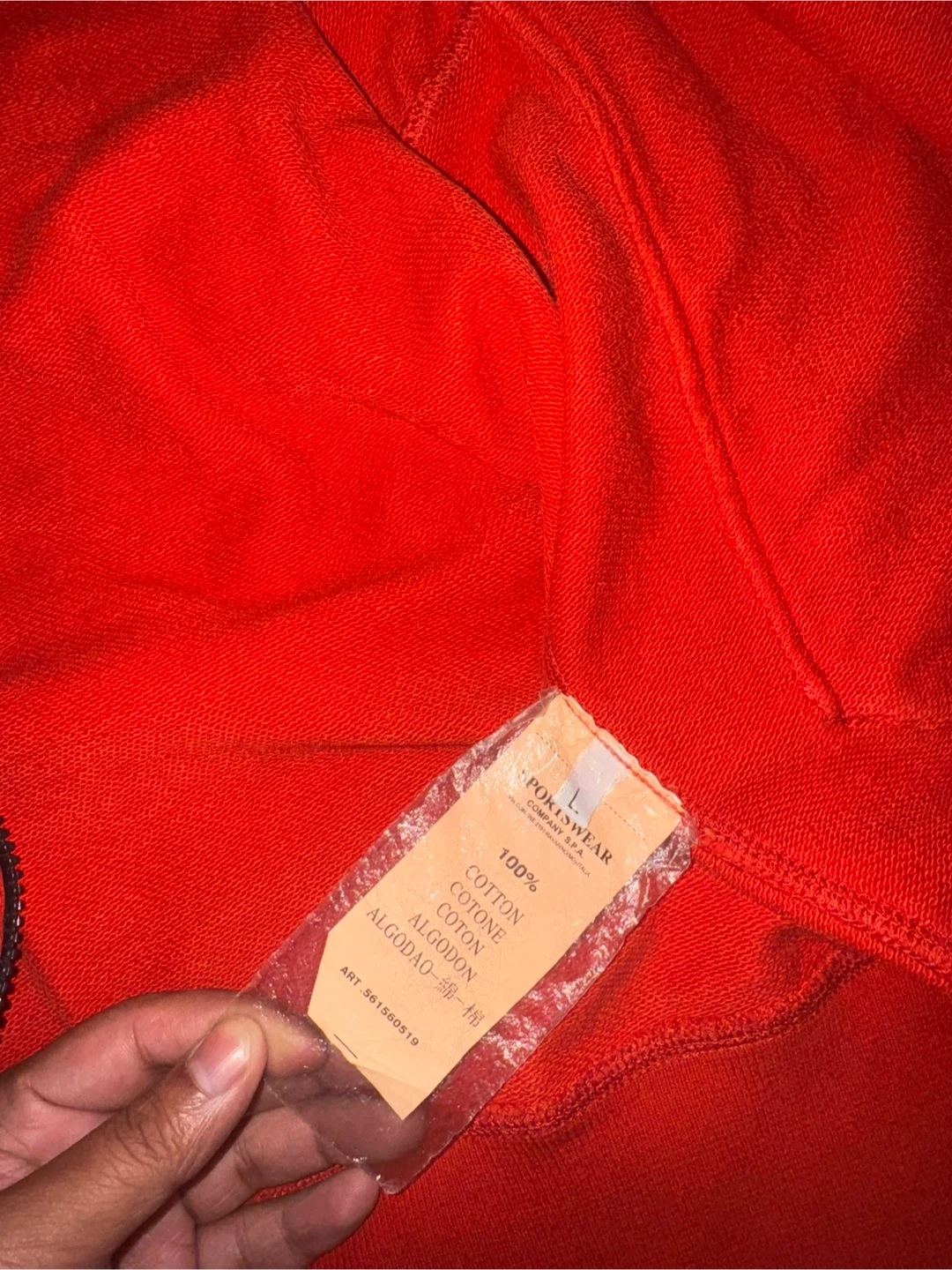 Stone Island Red Zip-Up Hoodie - photo 4