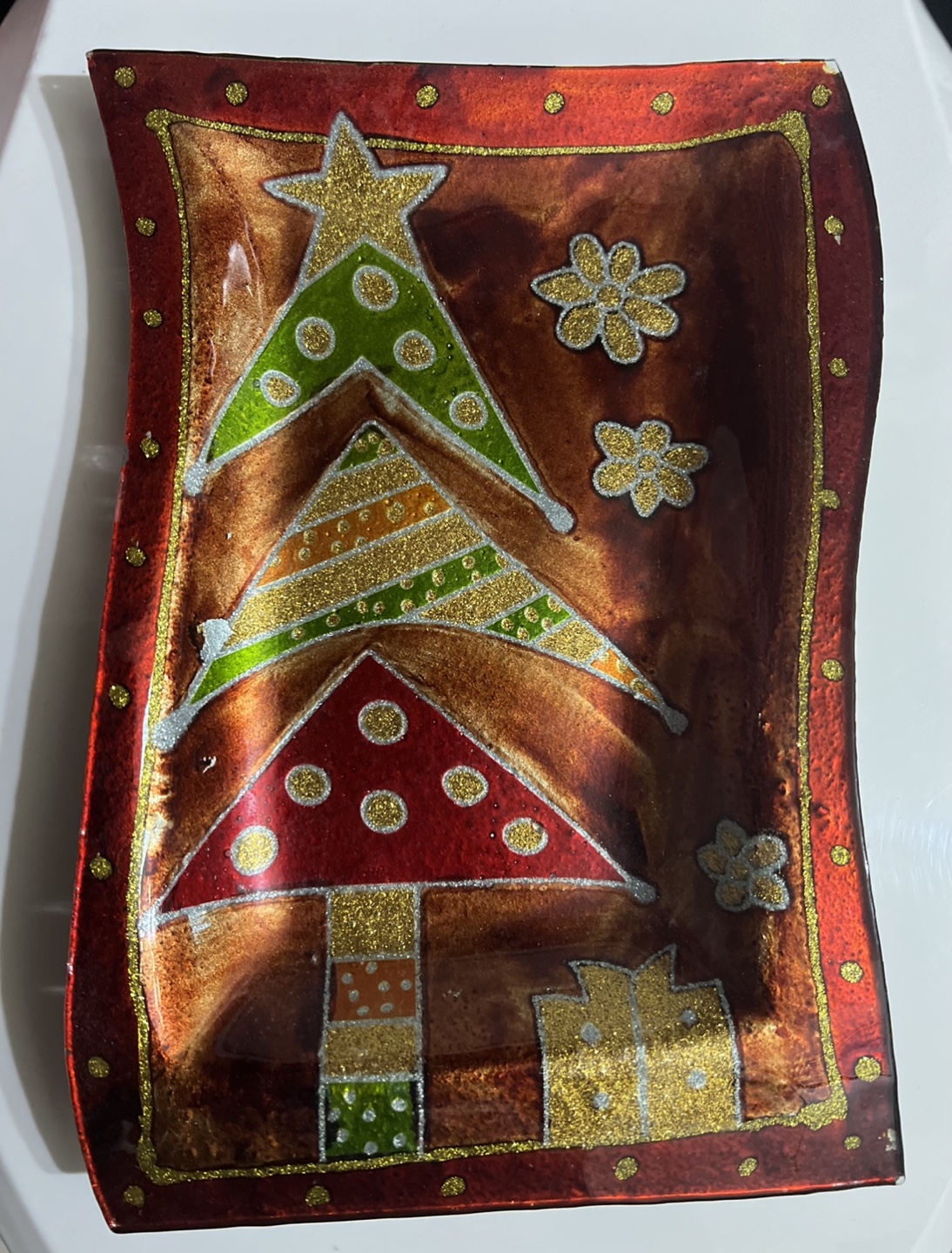 Decorative Christmas Tree Trinket Dish