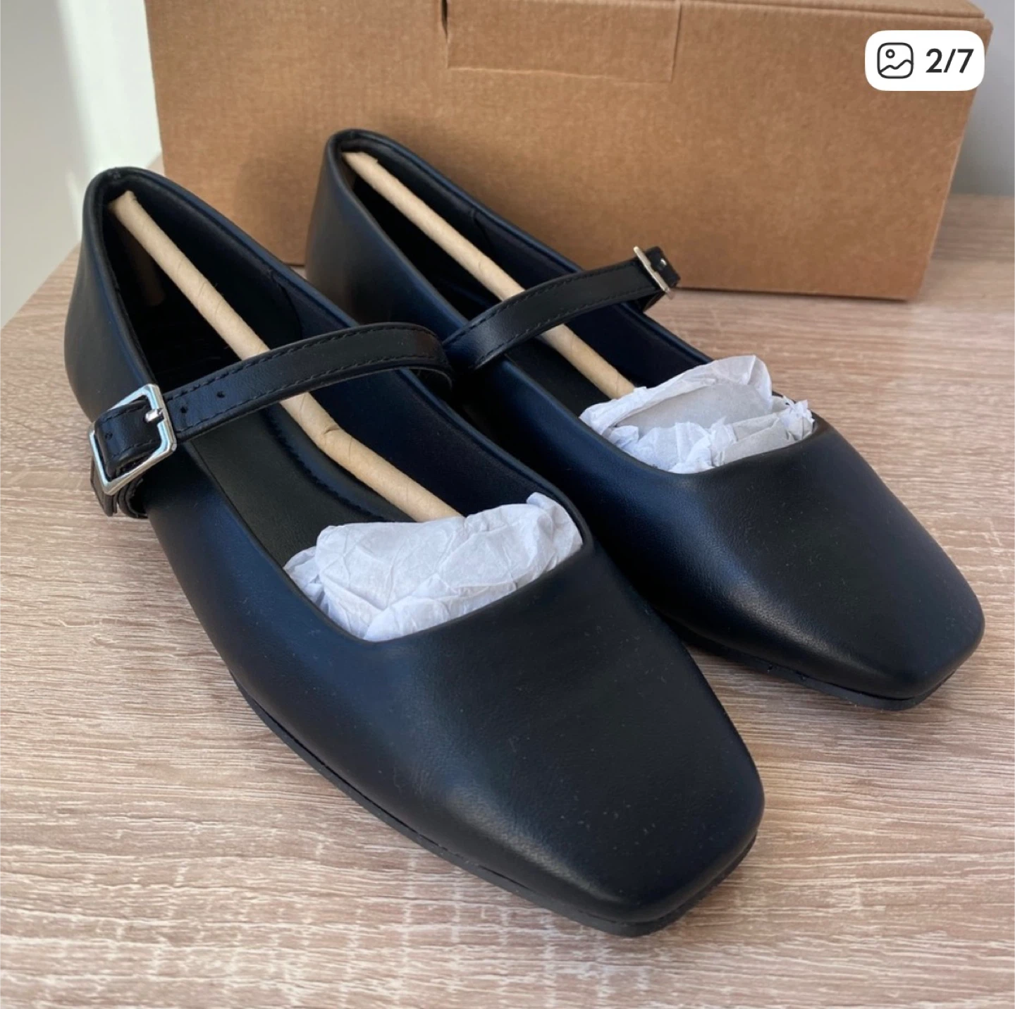 ASOS Design Black Faux Leather Mary Jane Flats - photo 2