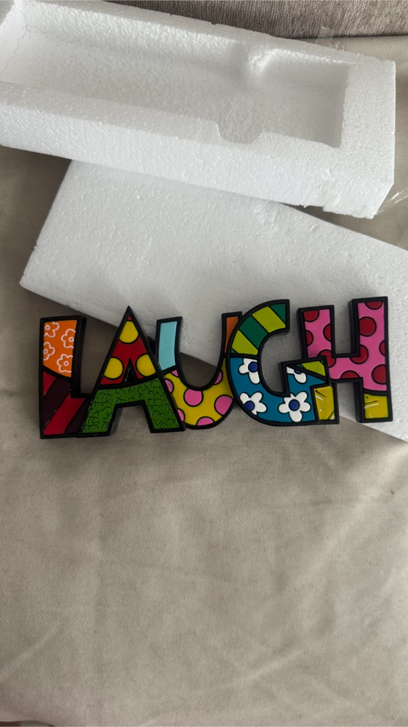 Romero Britto "Laugh" Decorative Word Art - photo 4