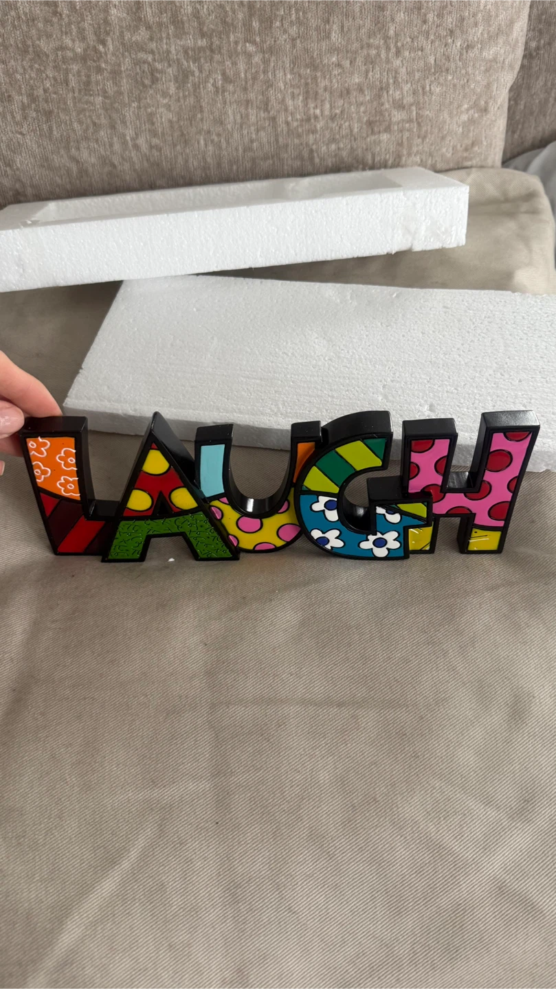 Romero Britto "Laugh" Decorative Word Art - photo 5