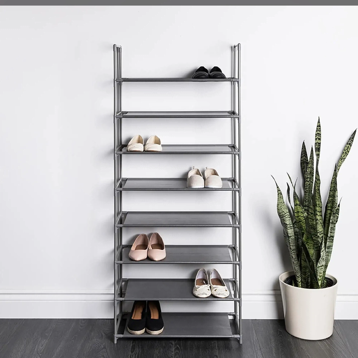 Grey Fabric Shoe Rack - photo 3