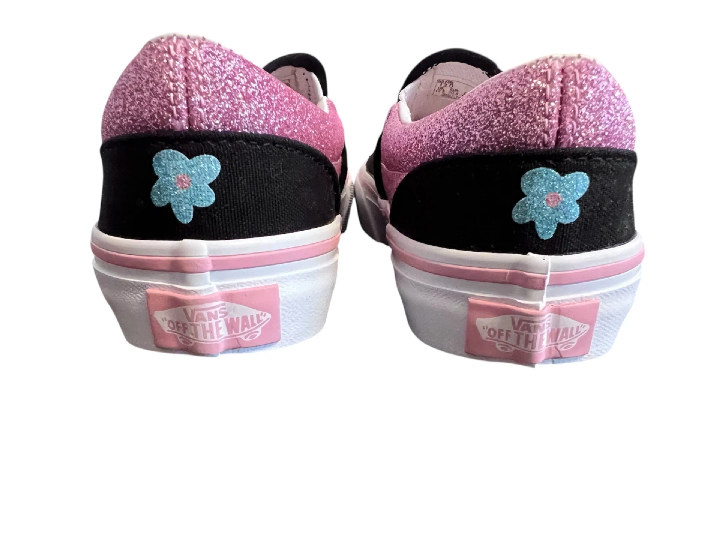 Vans Classic Slip-On – Glitter Flower Power (Kids Size 13) - photo 3