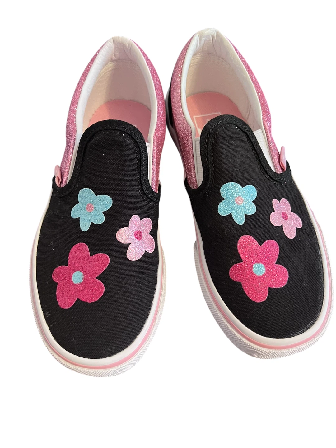 Vans Classic Slip-On – Glitter Flower Power (Kids Size 13) - photo 5