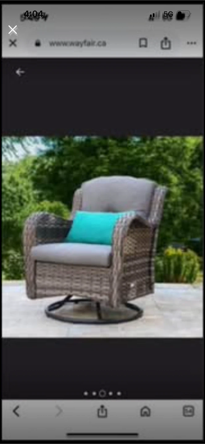 New Wicker Swivel Chair and Table - photo 2