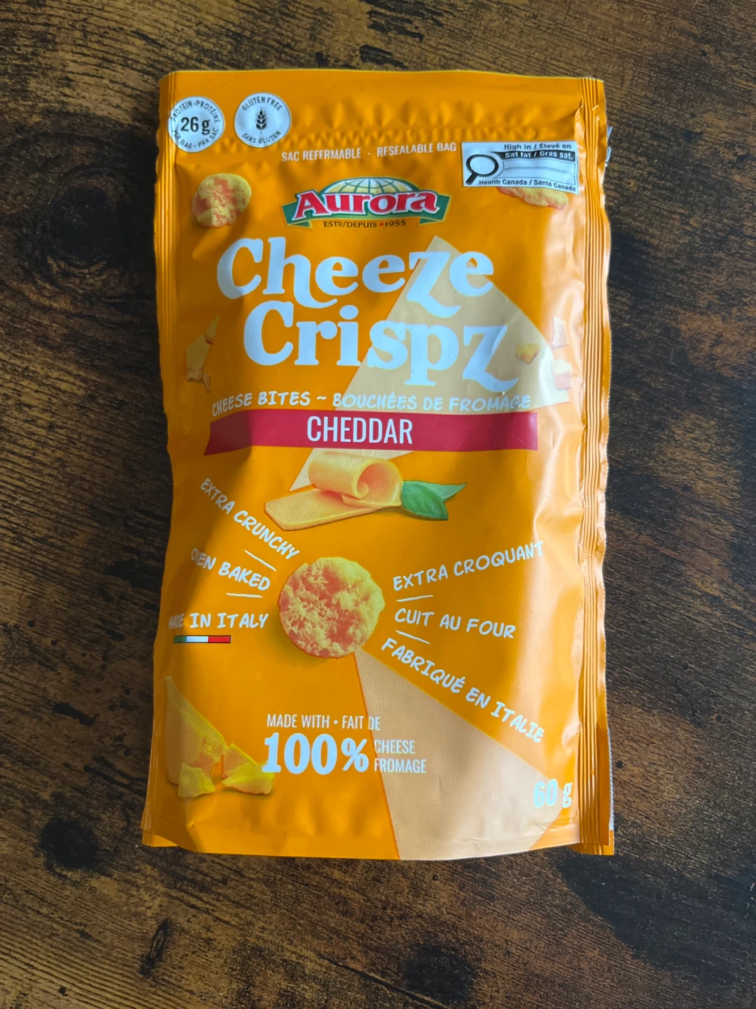 Aurora Cheeze Crispz Cheddar Cheese Bites