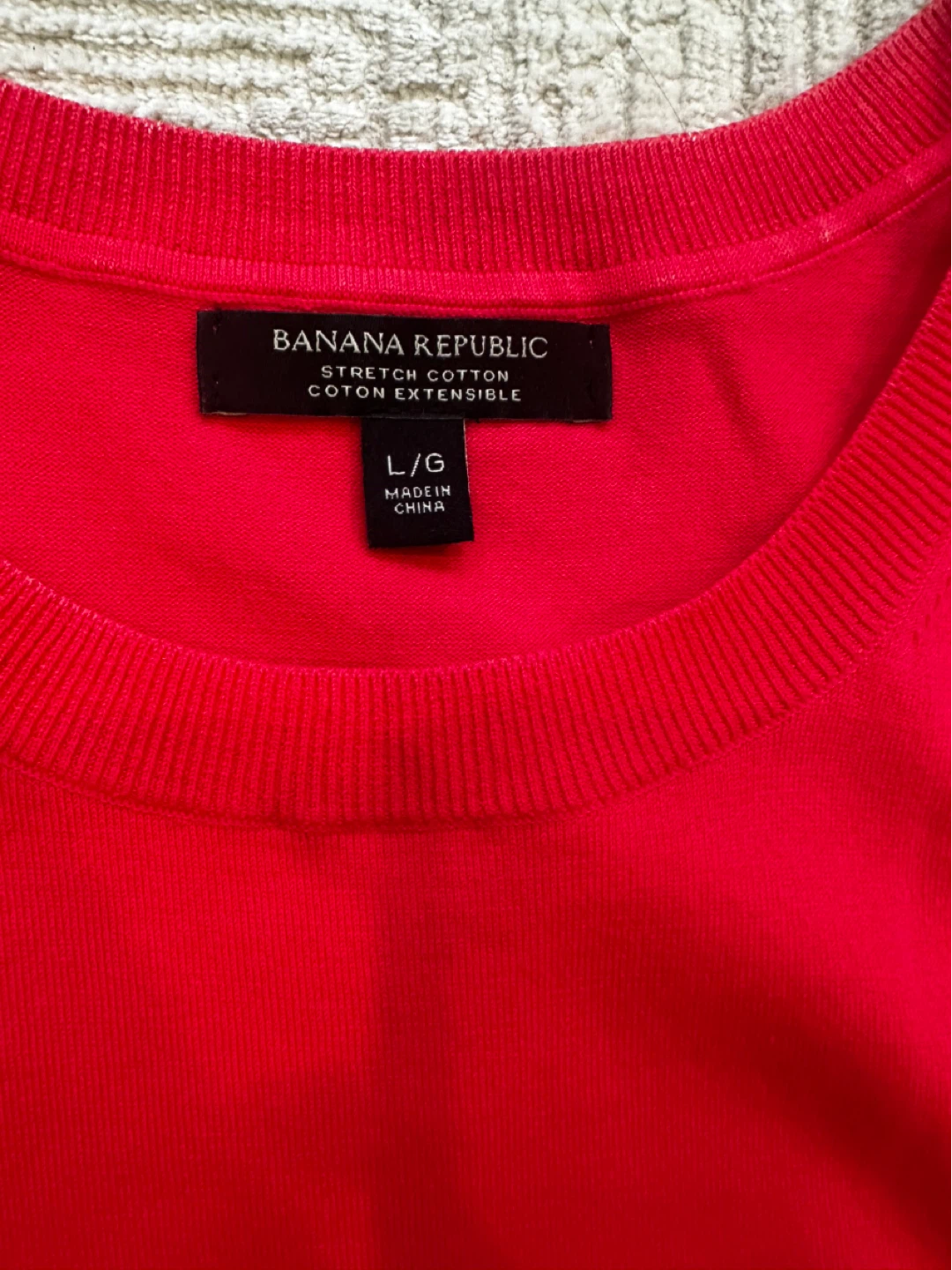 Banana Republic Red Stretch Cotton Sleeveless Top L/G - photo 3