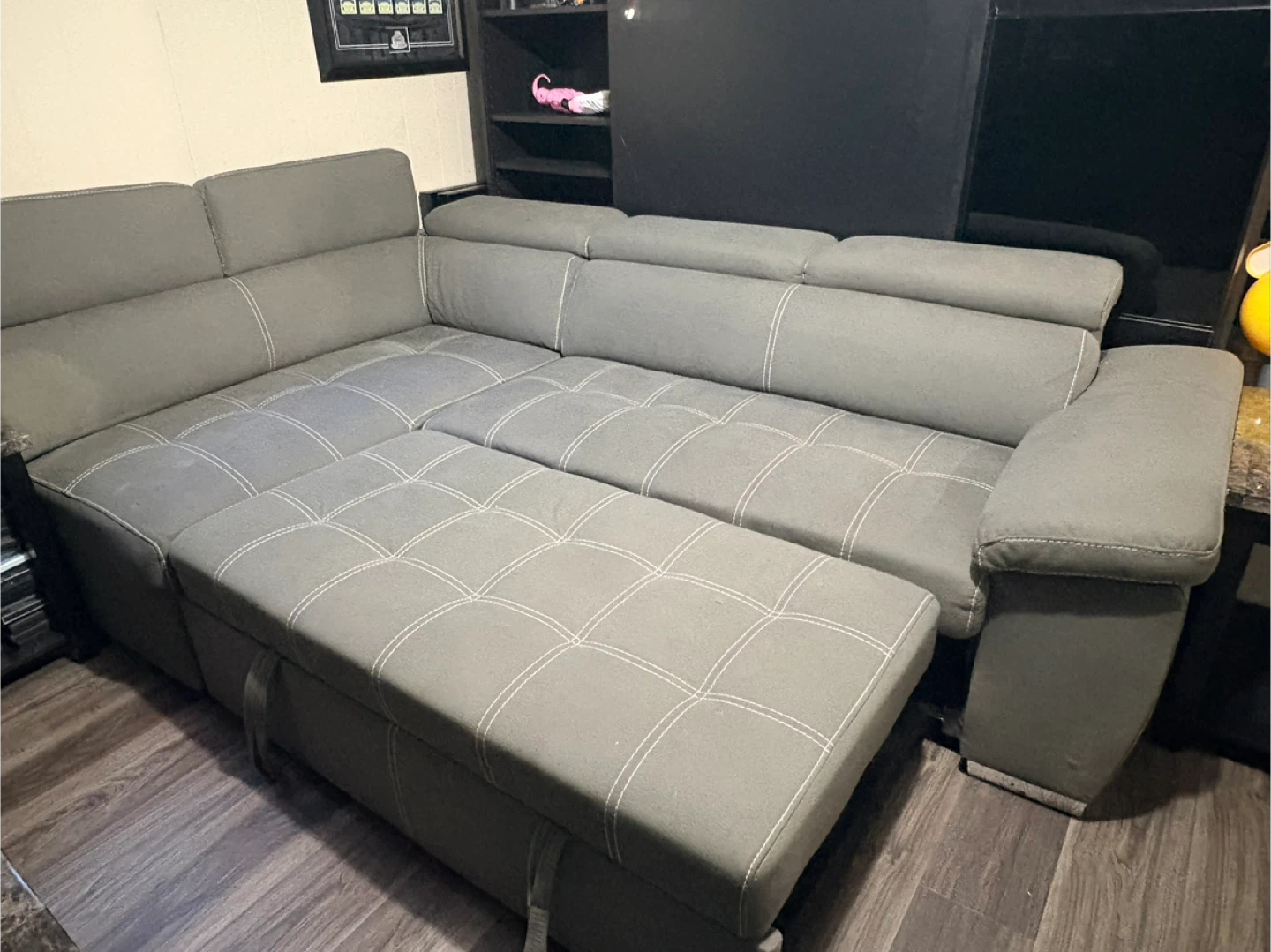 Grey Sectional Sofa with Storage - photo 2