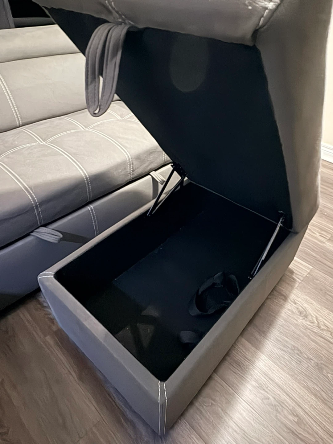 Grey Sectional Sofa with Storage - photo 4