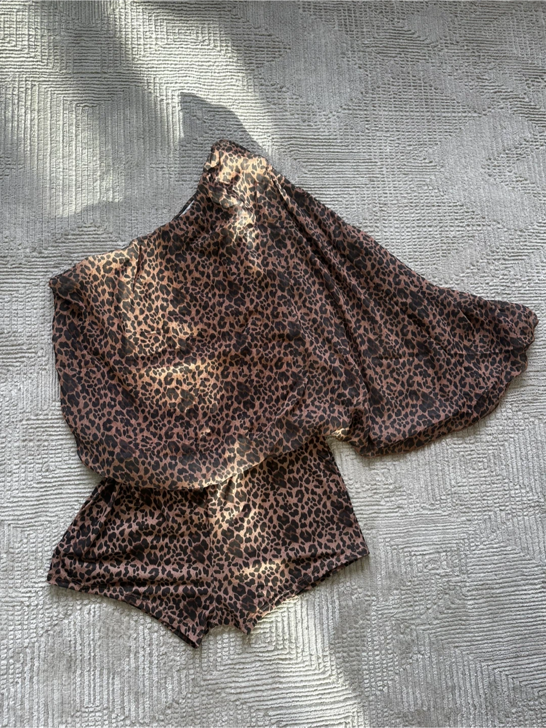 Fashion Nova One Shoulder Leopard Print Romper - photo 2