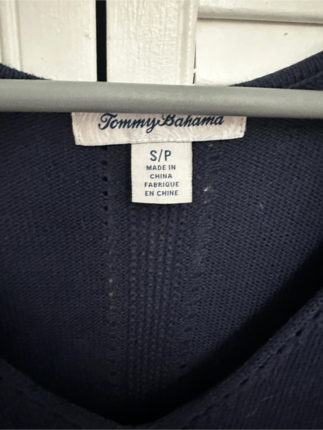 Tommy Bahama Navy Blue V-Neck Knit Top - Small/Petite - photo 3