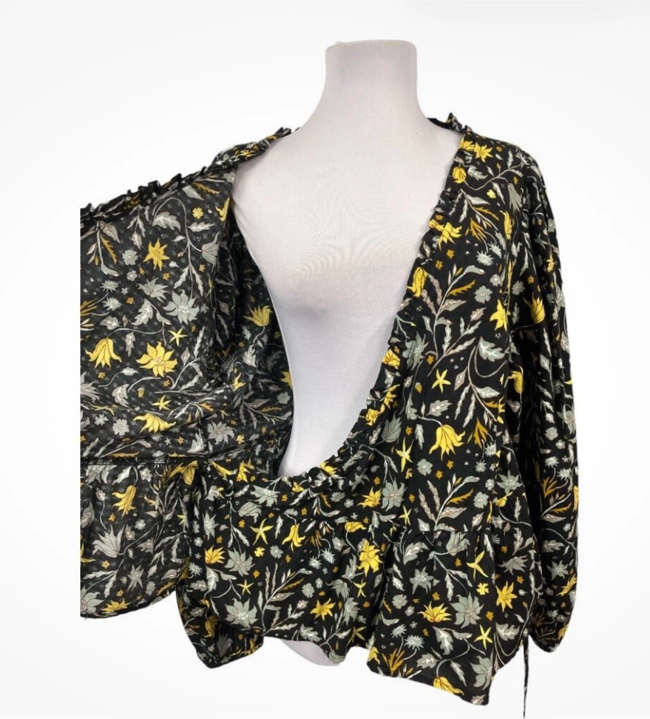 Universal Thread Goods Women's XL Floral Print Wrap Blouse - photo 3