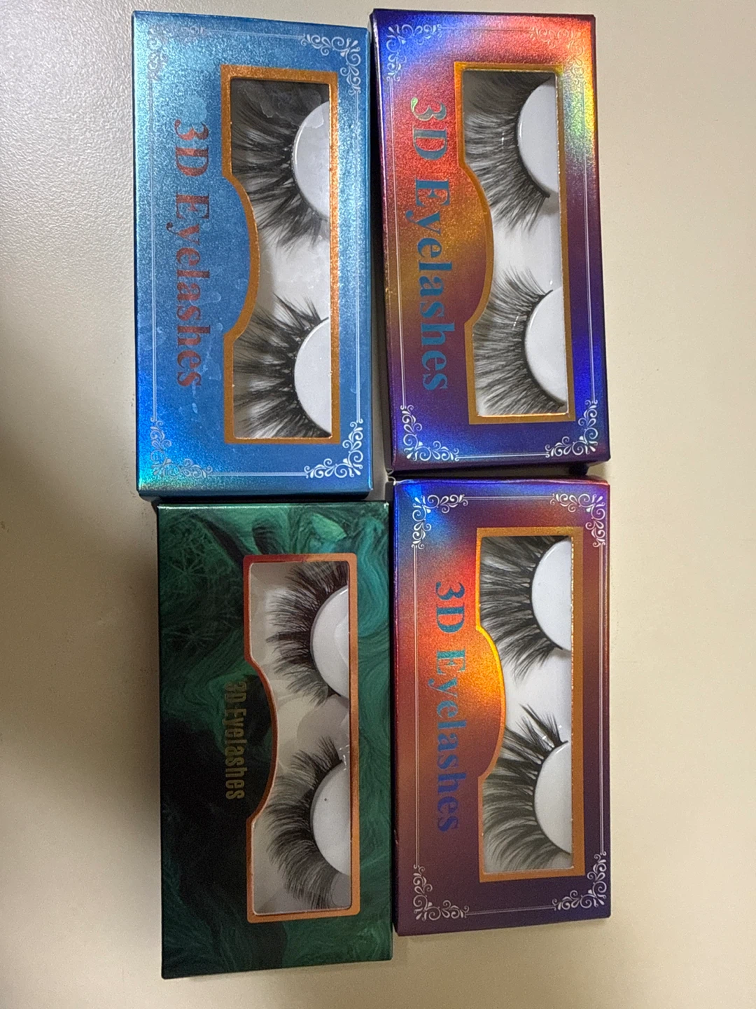 3D False Eyelashes - 4 Pairs