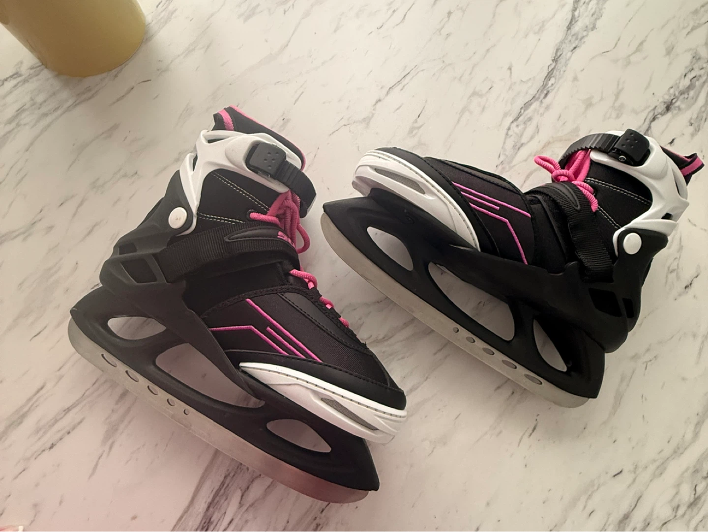 Ice Skates - Black with Pink Accents size 6 to 9 - photo 5