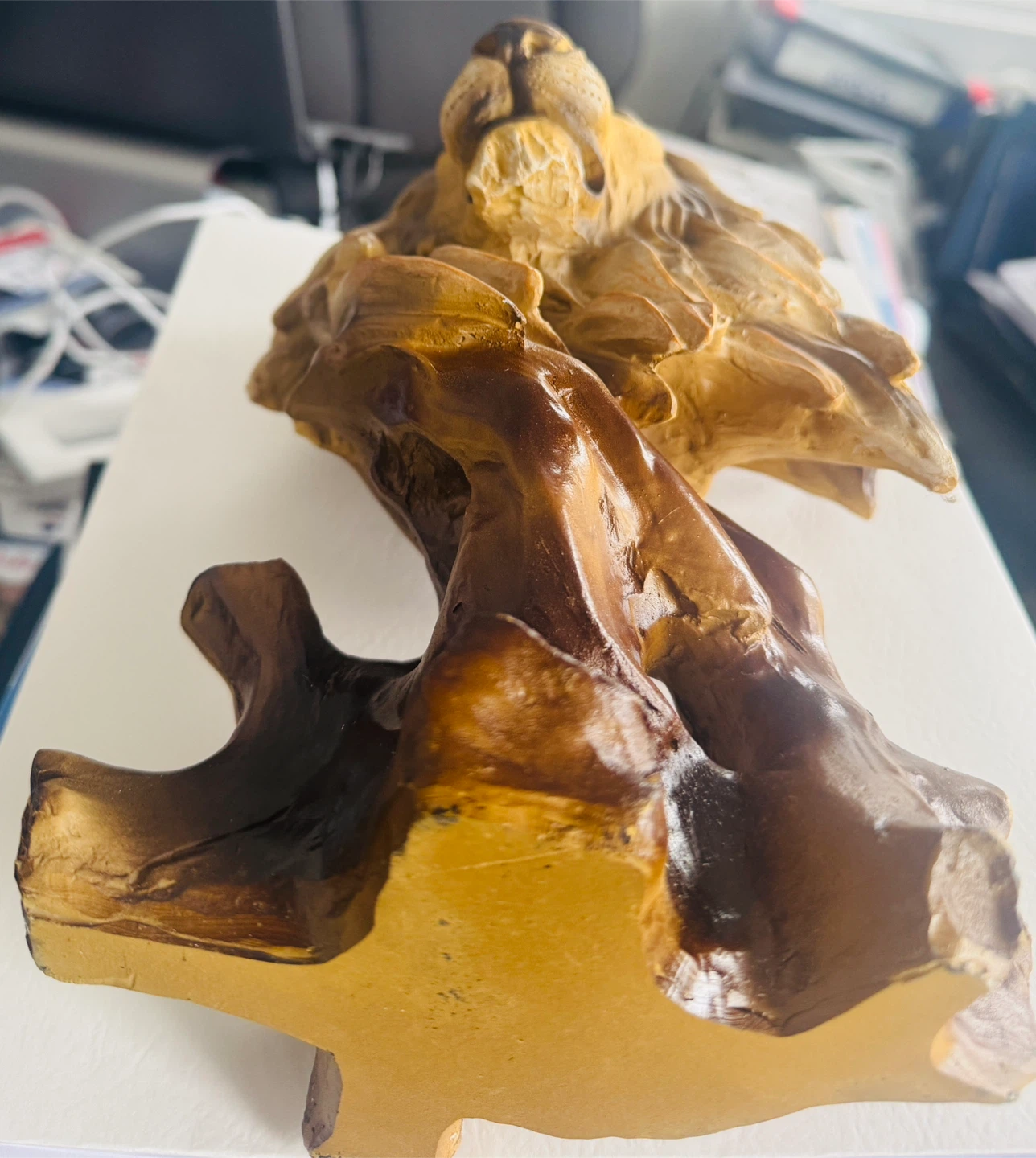 Lion Head Sculpture (Wooden) LEO - photo 3