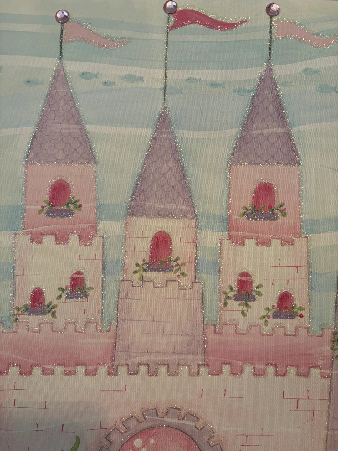Large Mermaid Castle Canvas Wall Art - photo 3