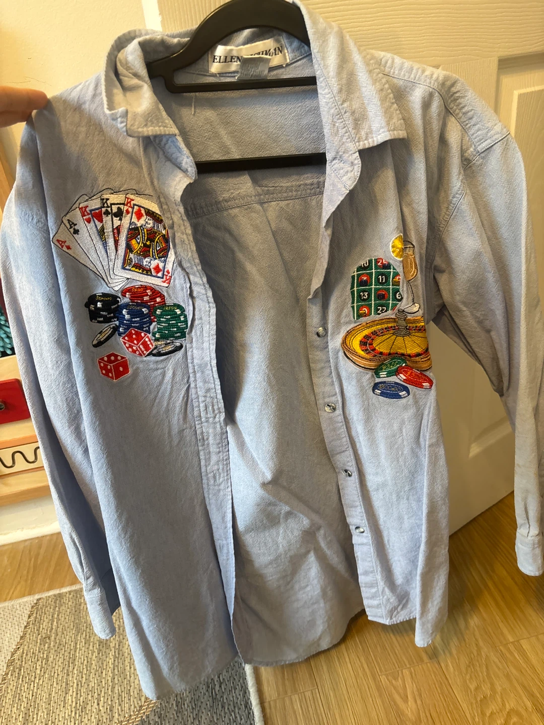 Ellen Richman Button-Up Shirt - Casino Theme