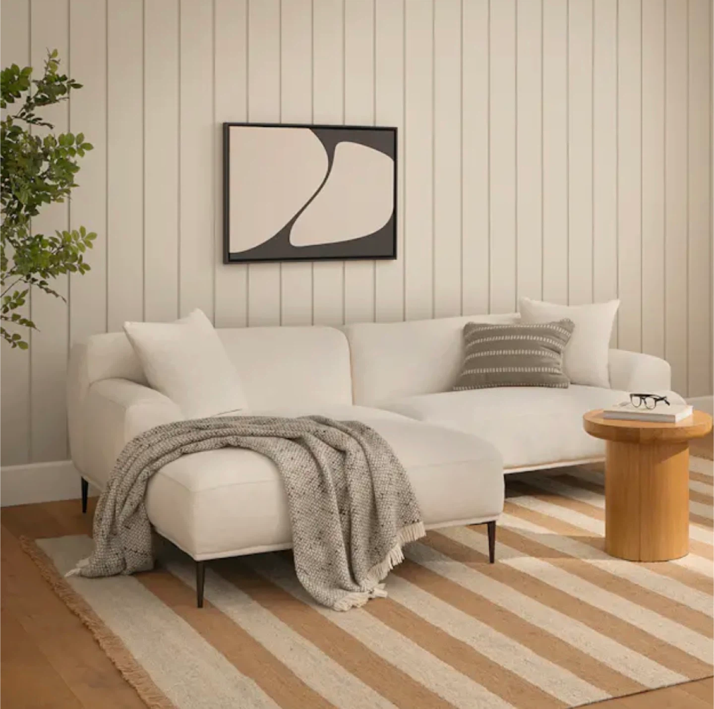 Moving sale! White Sectional Sofa with Chaise
