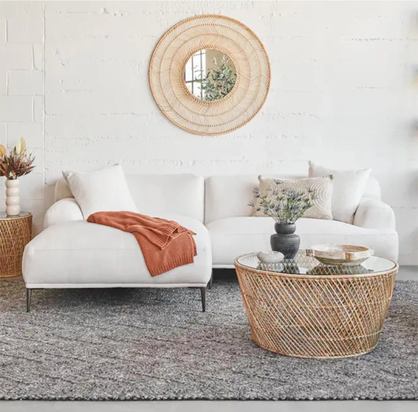 Moving sale! White Sectional Sofa with Chaise - photo 2