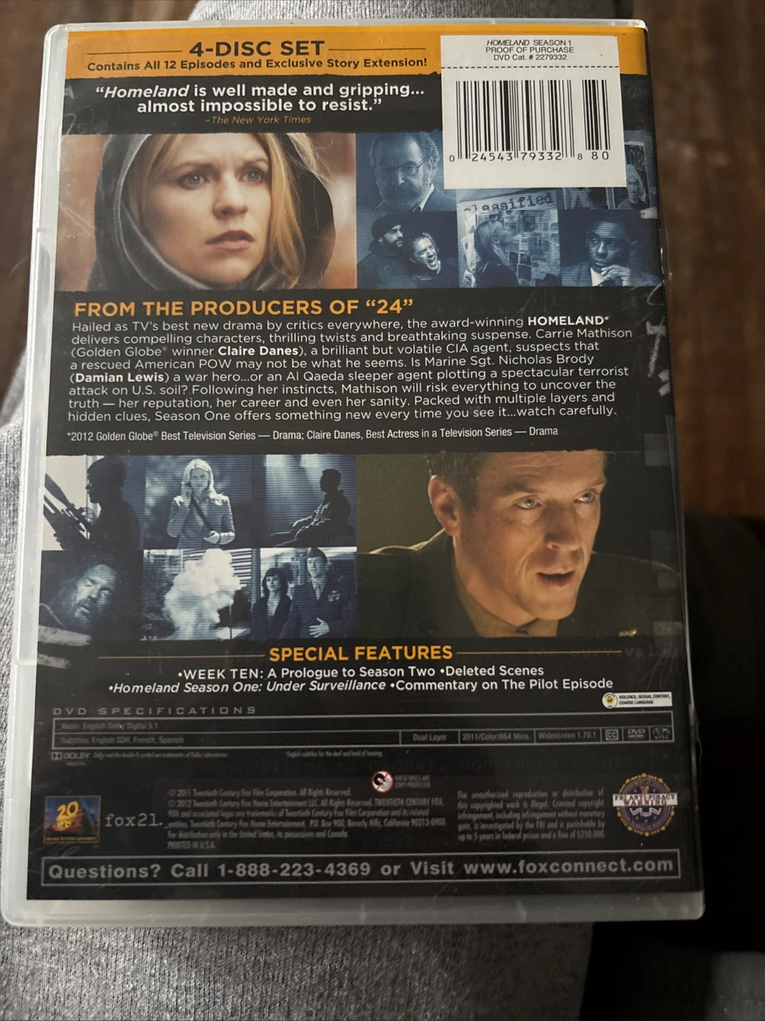 Homeland The Complete First Season DVD - photo 4