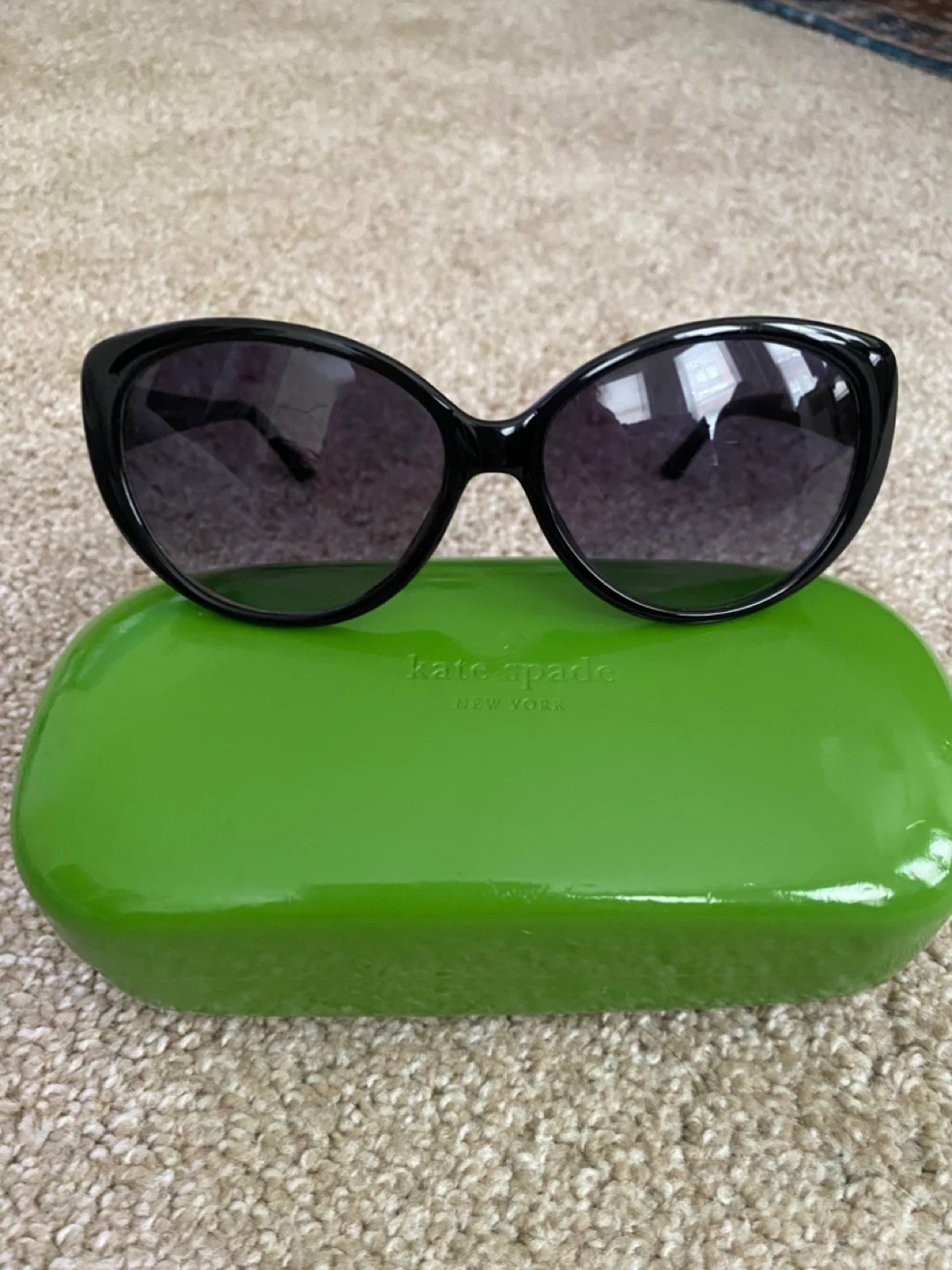 Kate Spade New York Black Sunglasses with Polka Dot Arms & Case - photo 3