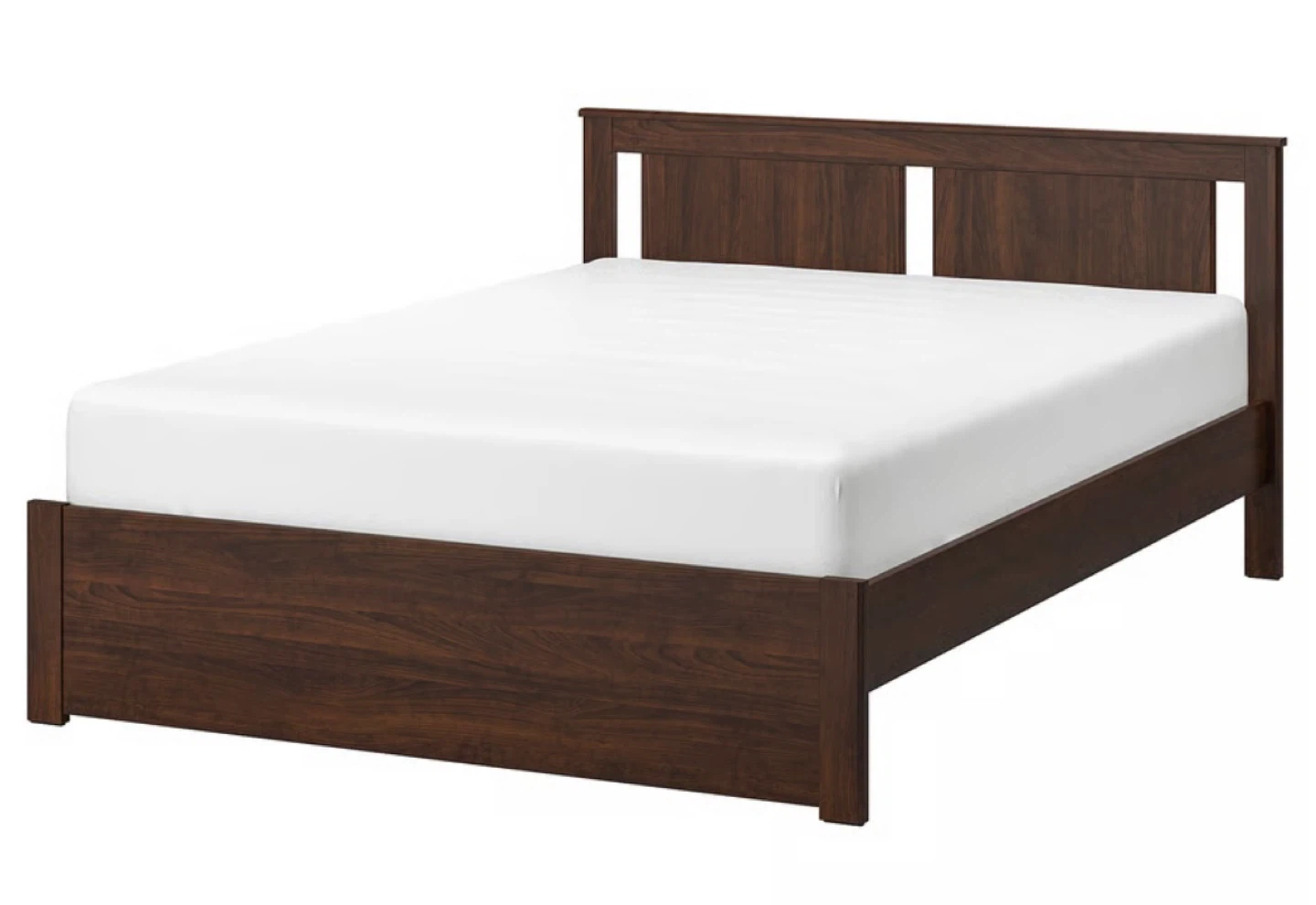 Moving sale! Dark Brown Wooden Bed Frame - Queen Size