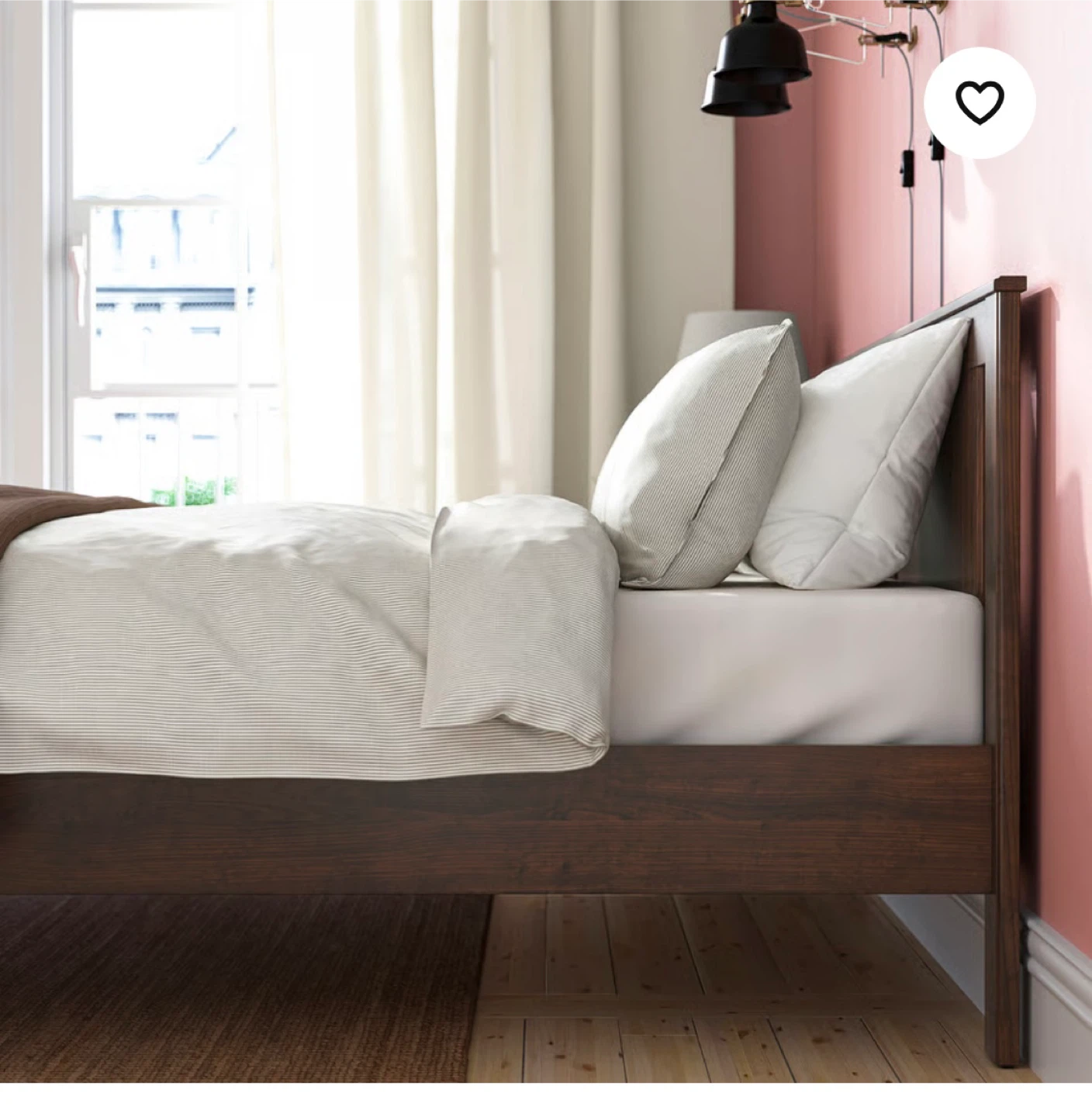 Moving sale! Dark Brown Wooden Bed Frame - Queen Size - photo 3