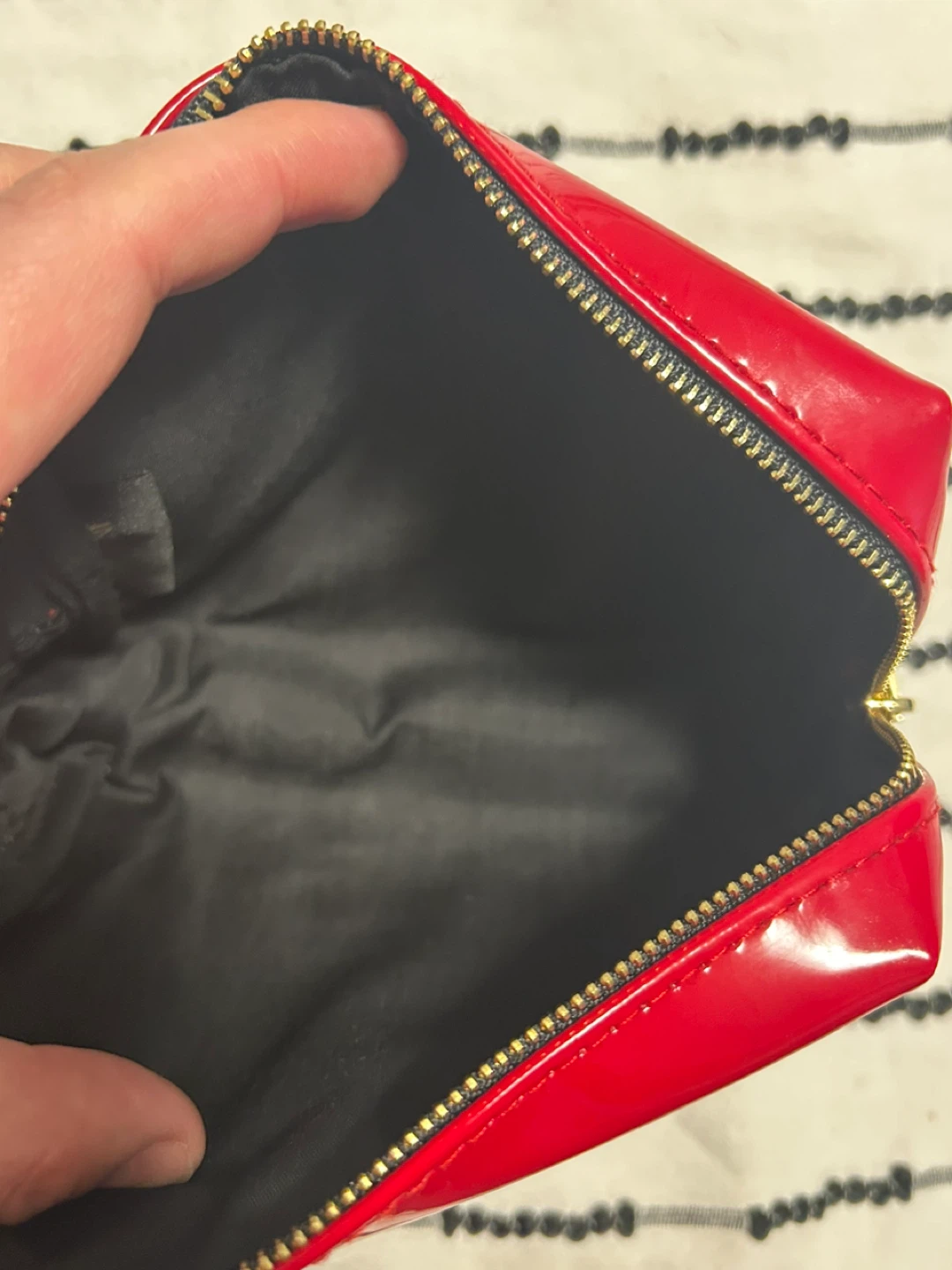 Yves Saint Laurent YSL Beauté Red Cosmetic Bag Pouch - photo 2