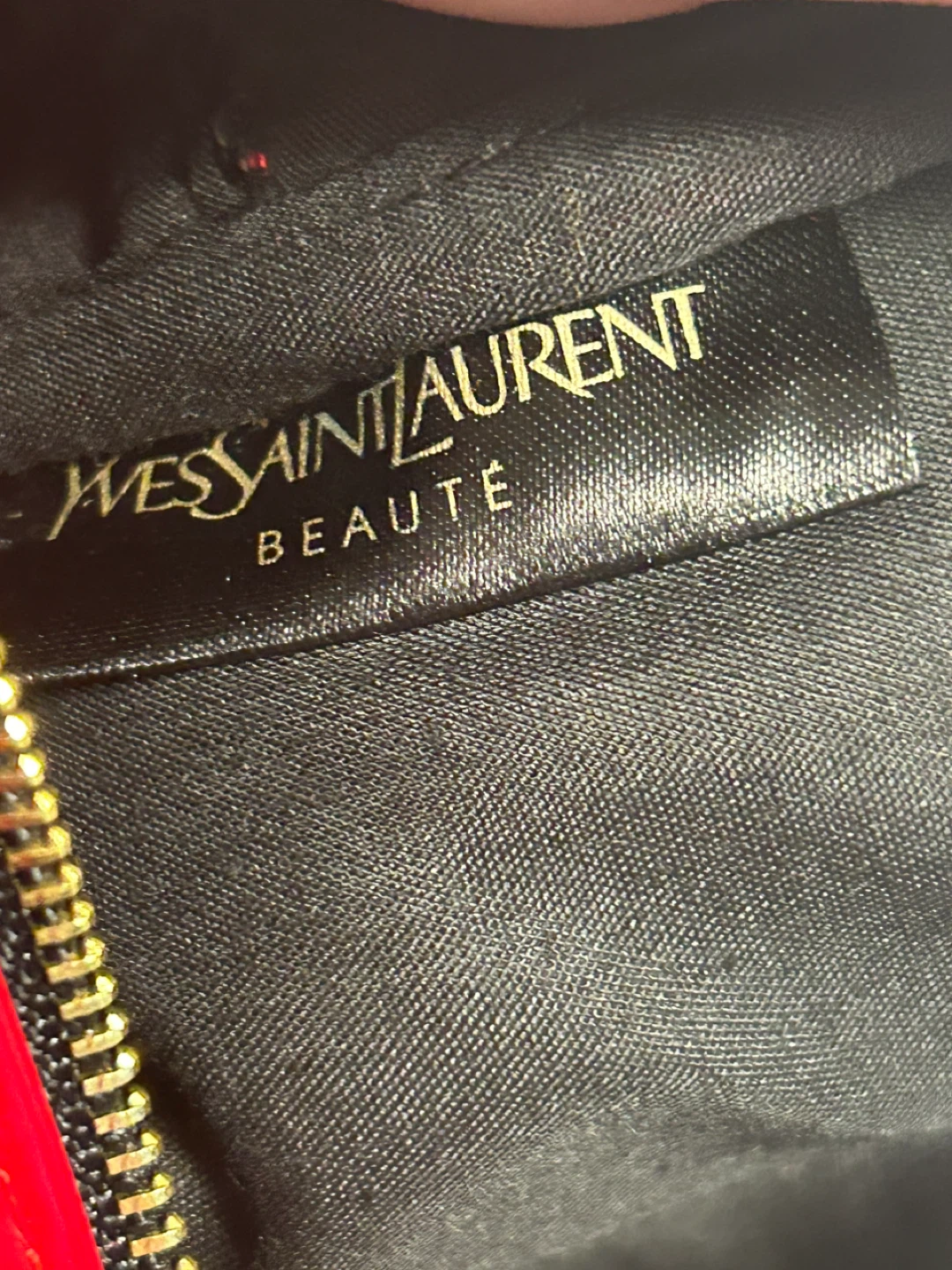 Yves Saint Laurent YSL Beauté Red Cosmetic Bag Pouch - photo 3