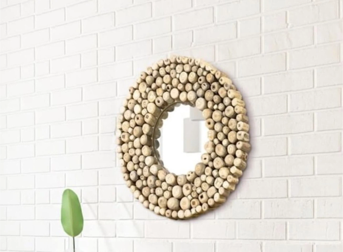Moving sale! Round Driftwood Accent Mirror