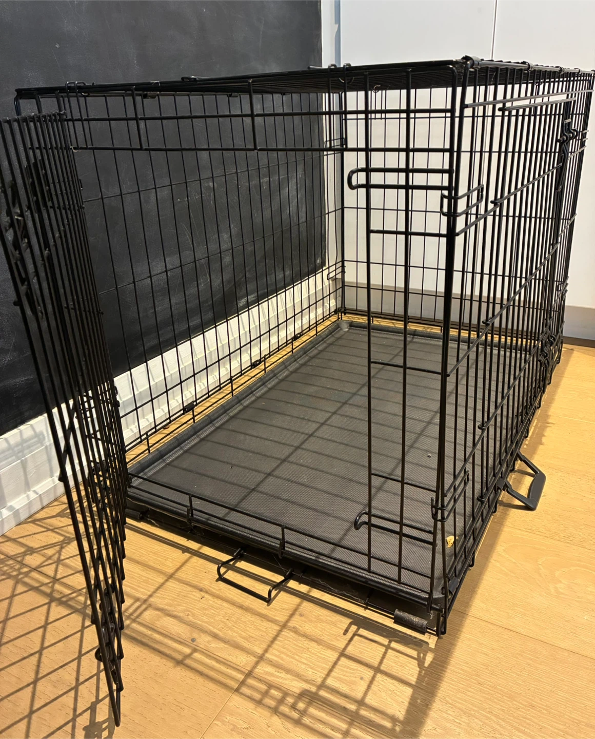 Large double door dog crate