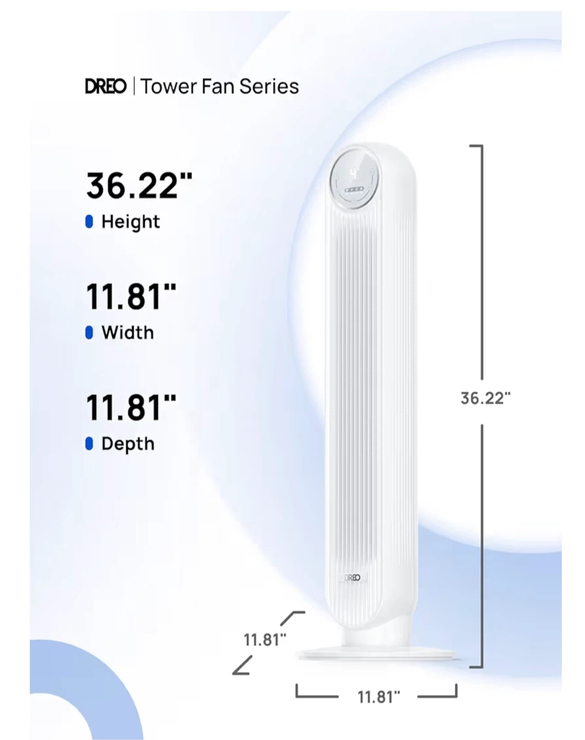 Moving sale! Dreo Tower Fan Series 36.22" Height