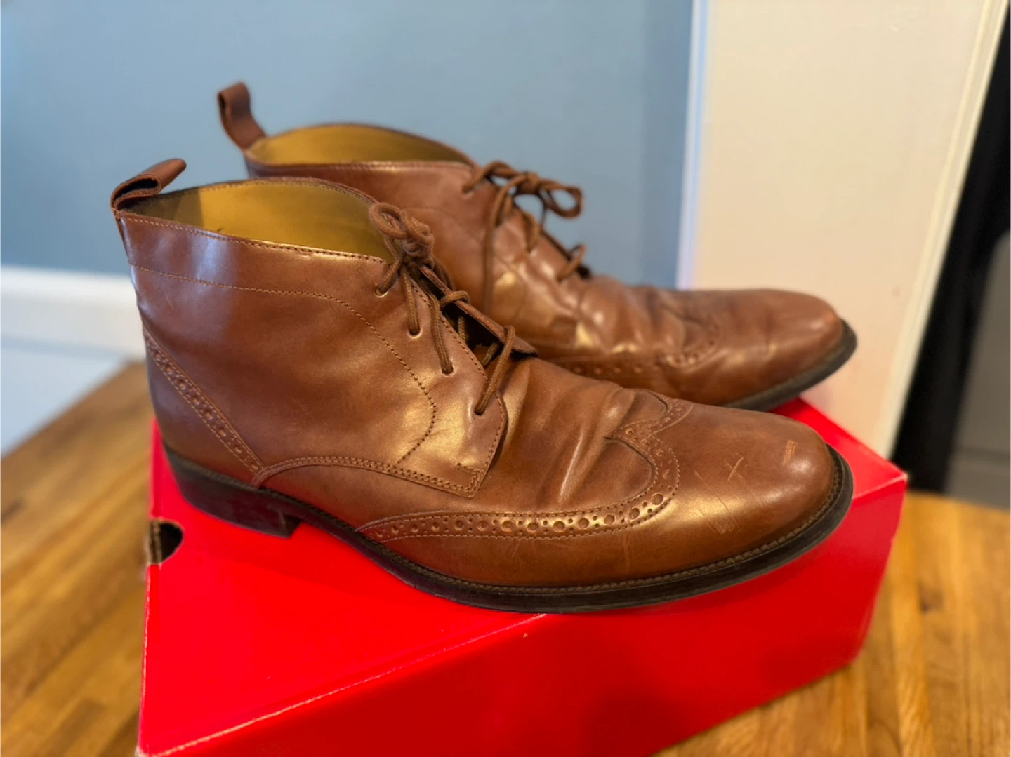 Cole Haan Men's Brown Leather boots size 10 - photo 2