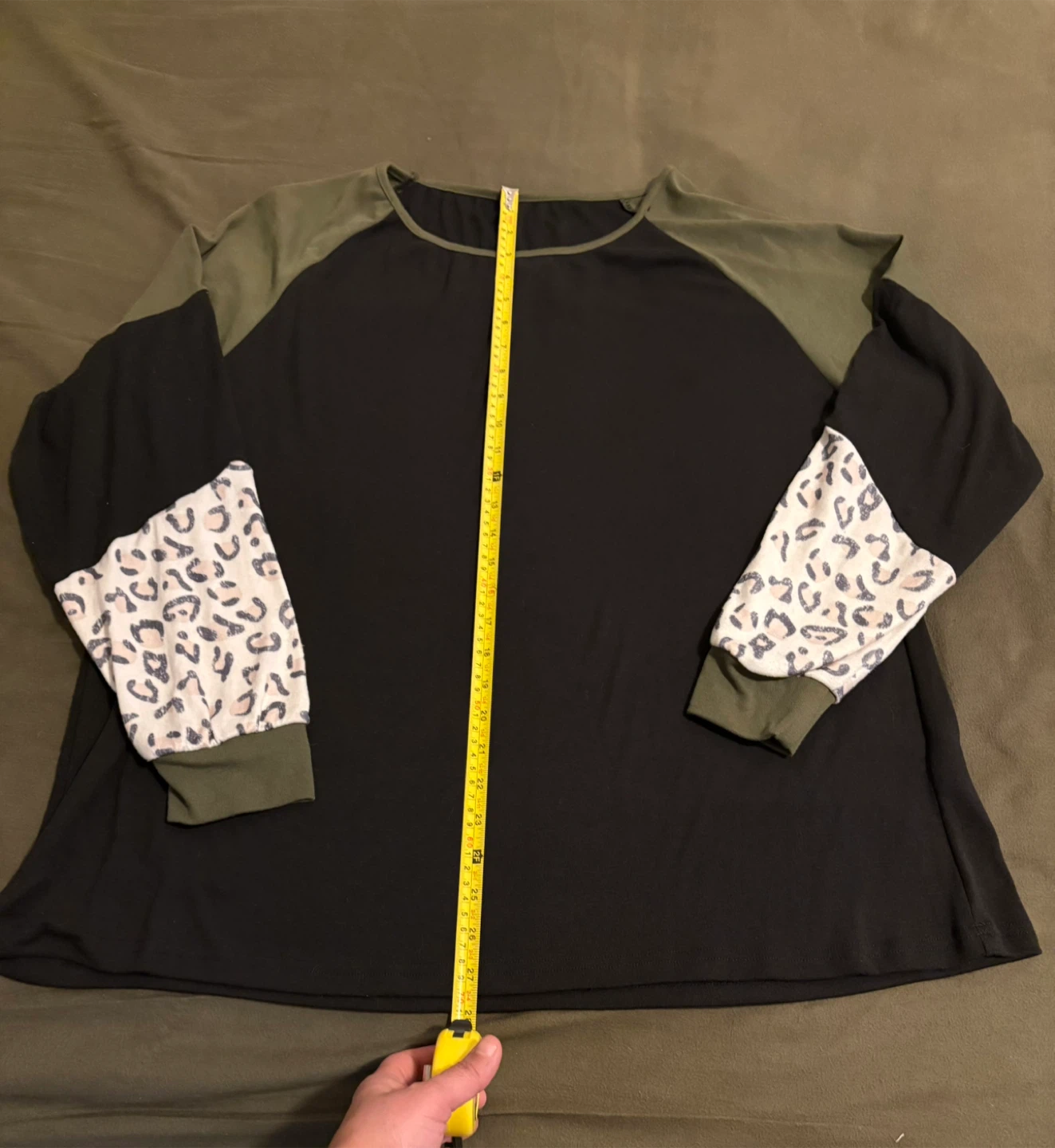 Women's 2XL Black & Khaki Long Sleeve Top - photo 5