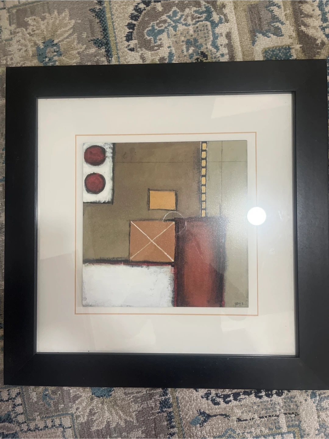 Set of 2 Framed Abstract Art Prints - photo 2