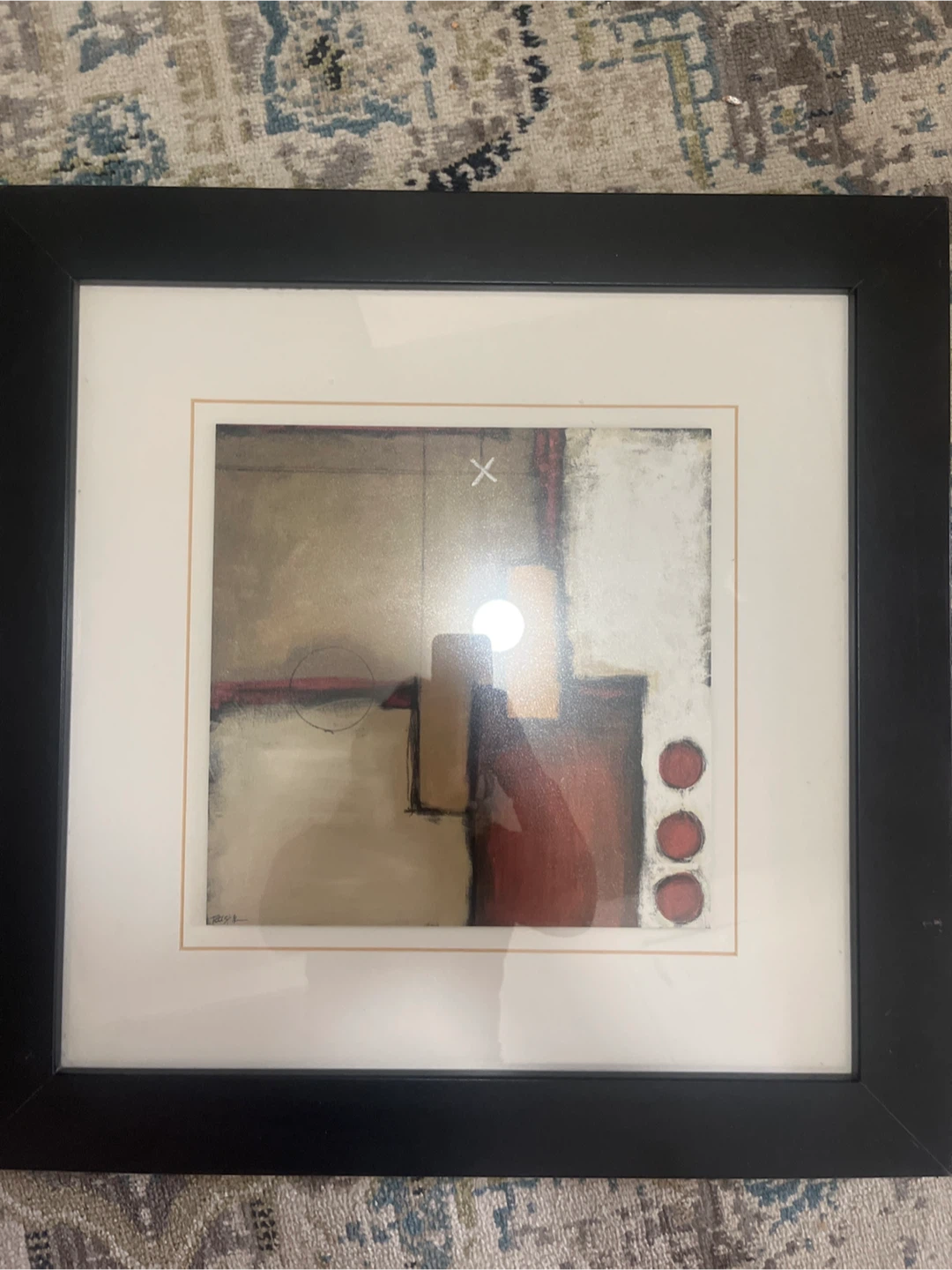 Set of 2 Framed Abstract Art Prints - photo 3