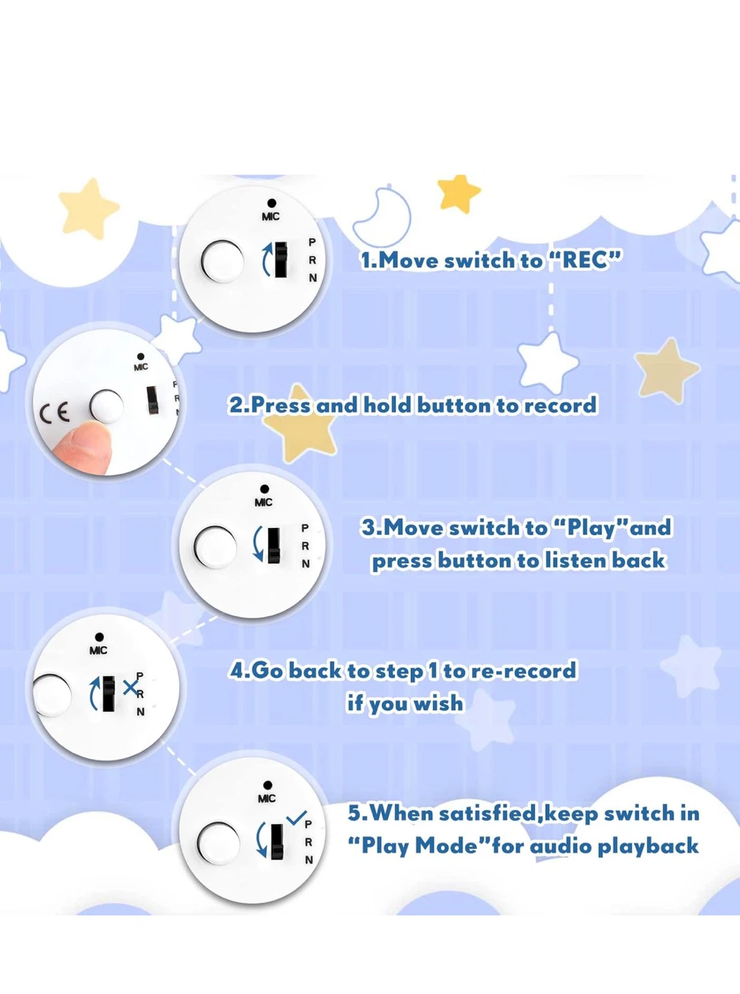 Recordable Sound Voice Boxes for Plush Toys – Pack of 3 (New) - photo 3