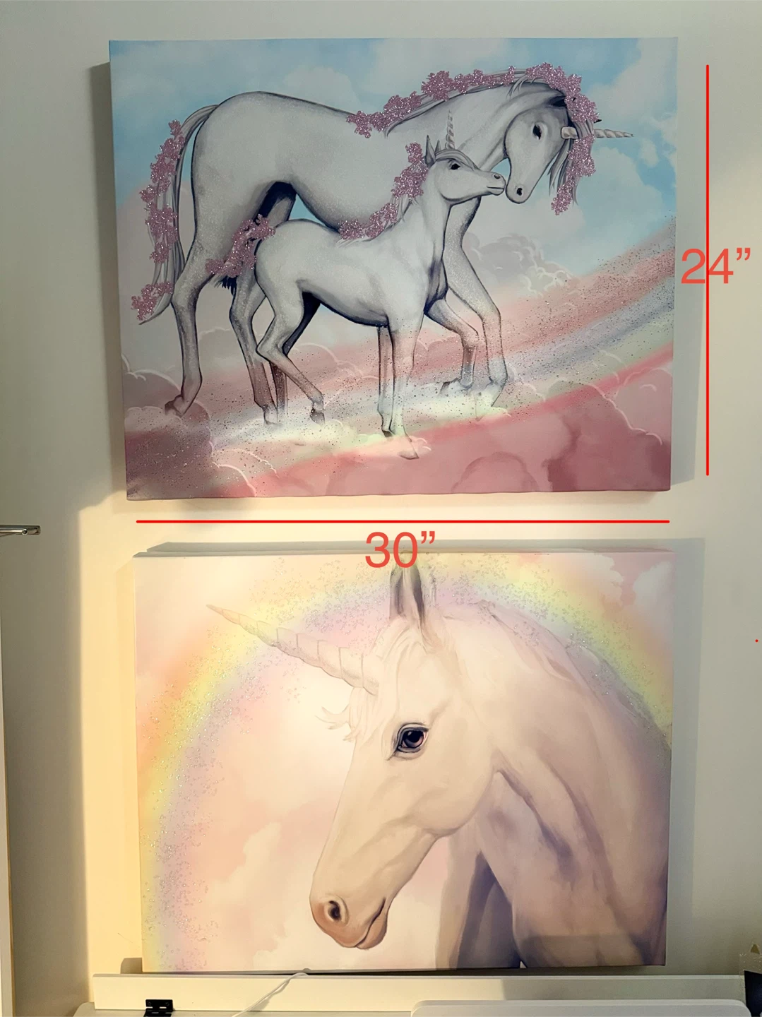 Unicorn Canvas Wall Art - 24" x 30"