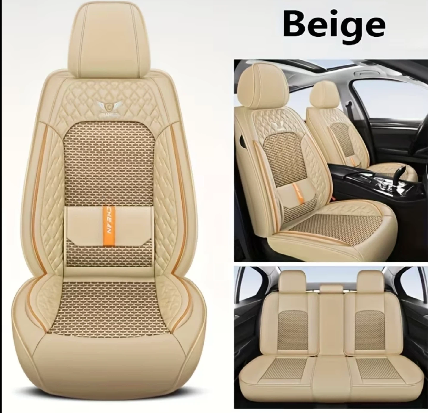 Beige Car Seat Covers Set - photo 3