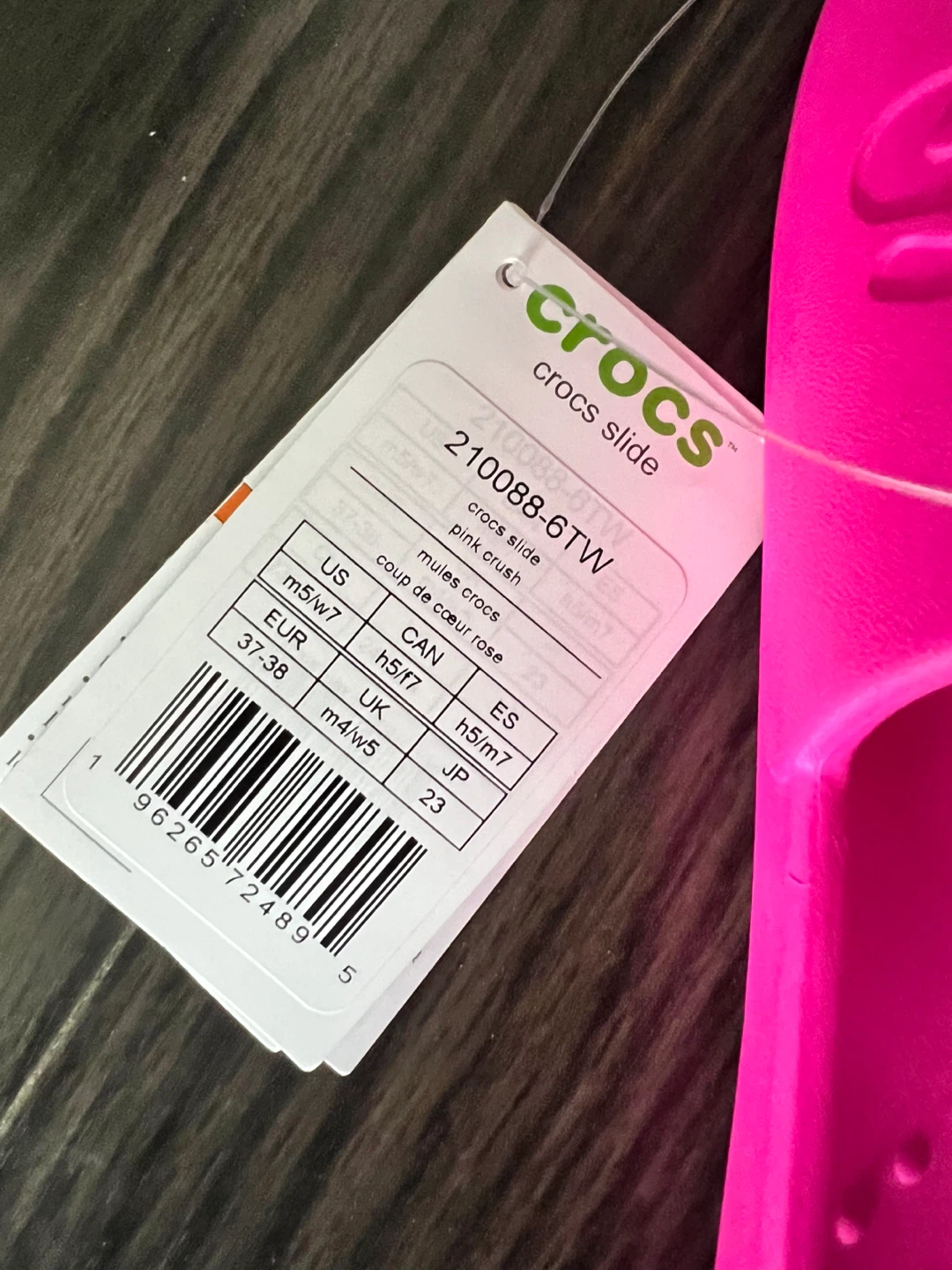 Crocs Pink Crush Slides - Women's US 7 / Men's US 5 - photo 2