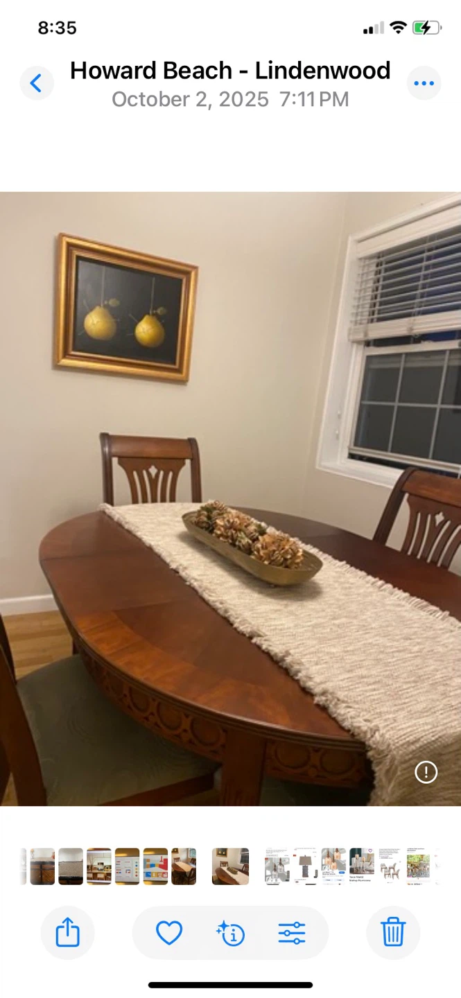 Wooden Dining Table Set with 4 Chairs