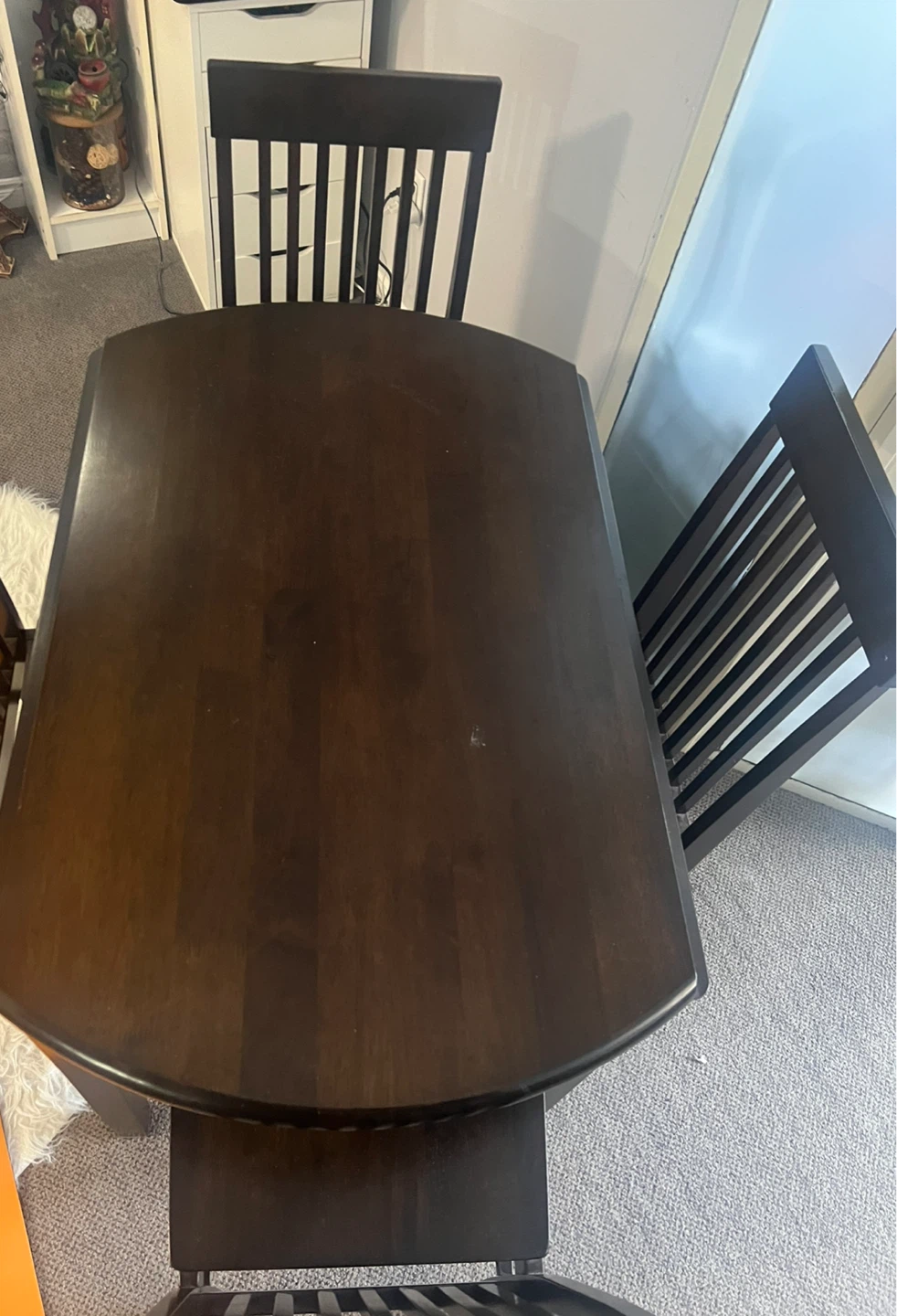 Dark Wood Dining Table with 4 Chairs - photo 3
