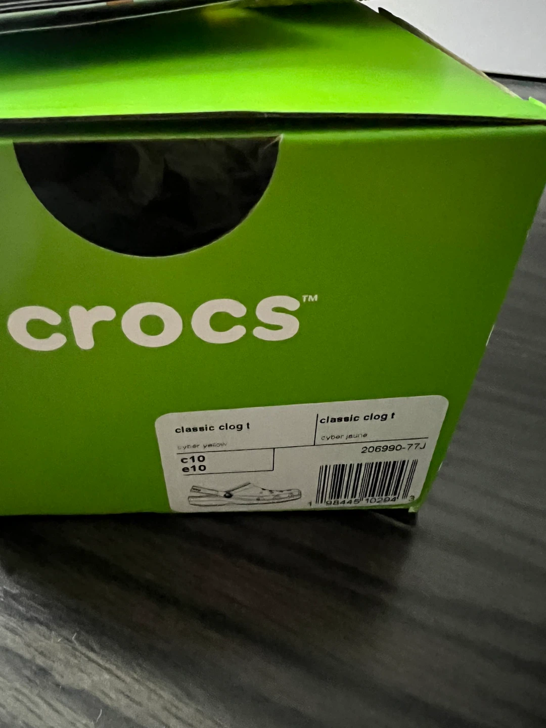 Yellow Crocs Classic Clog T Size 10 - photo 2