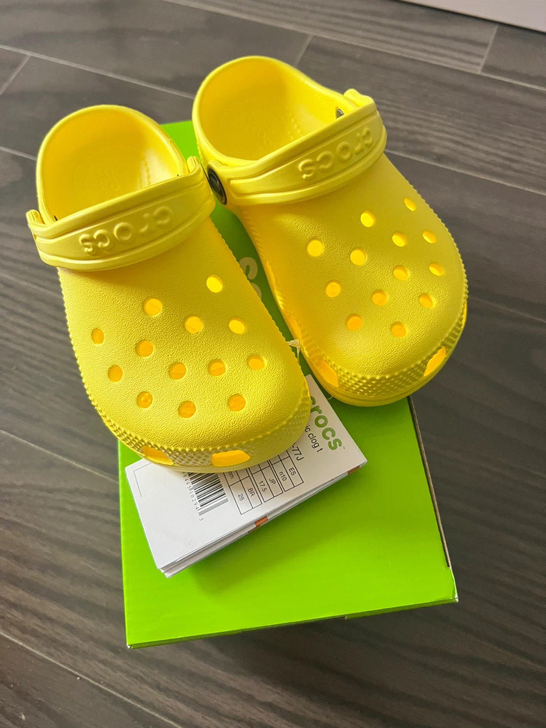 Yellow Crocs Classic Clog T Size 10