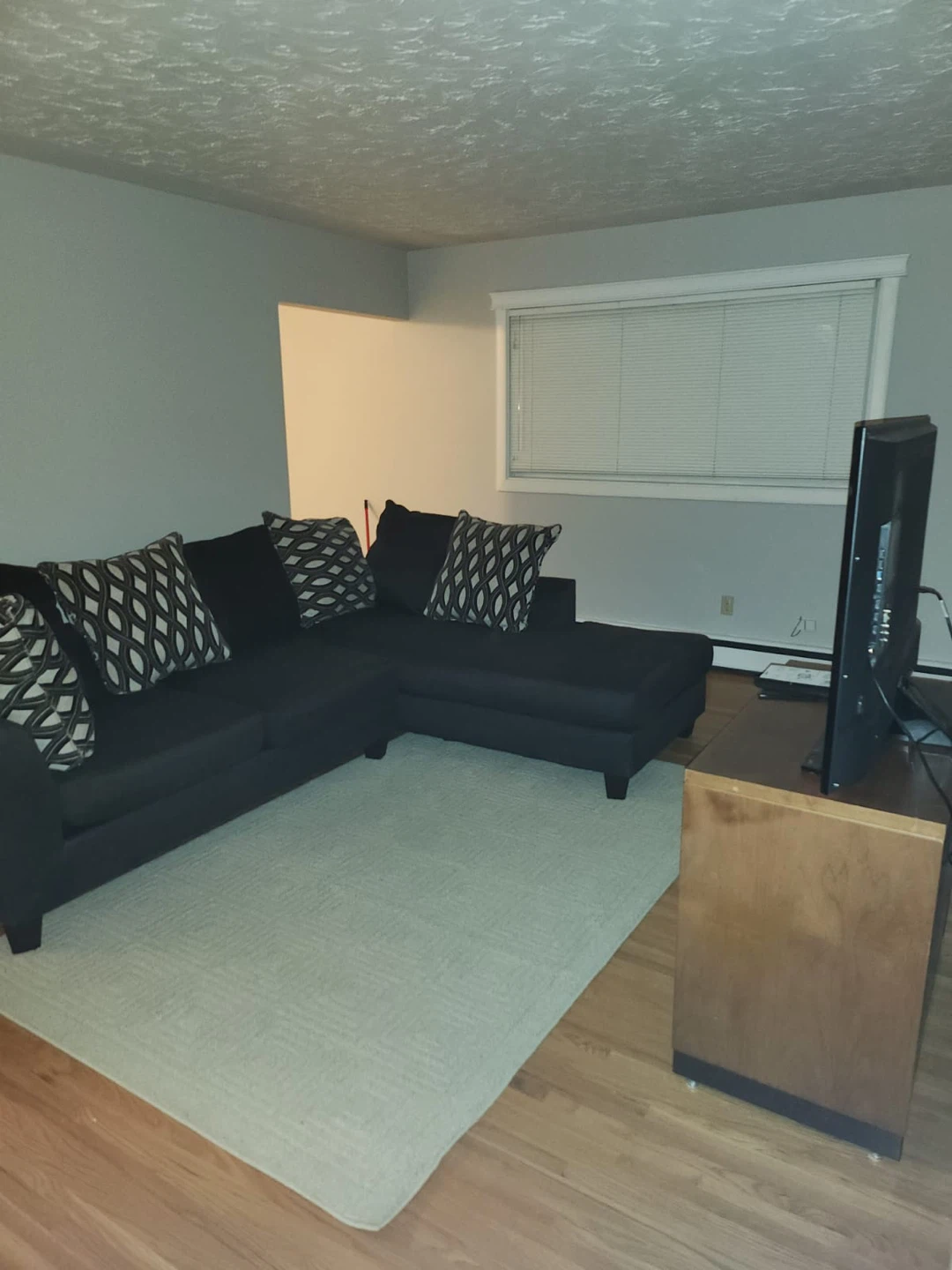 Dark Gray Sectional Sofa with Chaise - photo 2