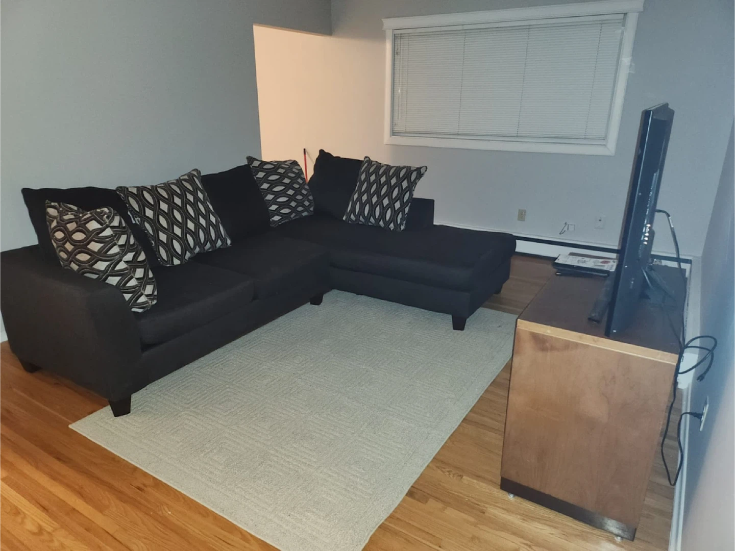 Dark Gray Sectional Sofa with Chaise
