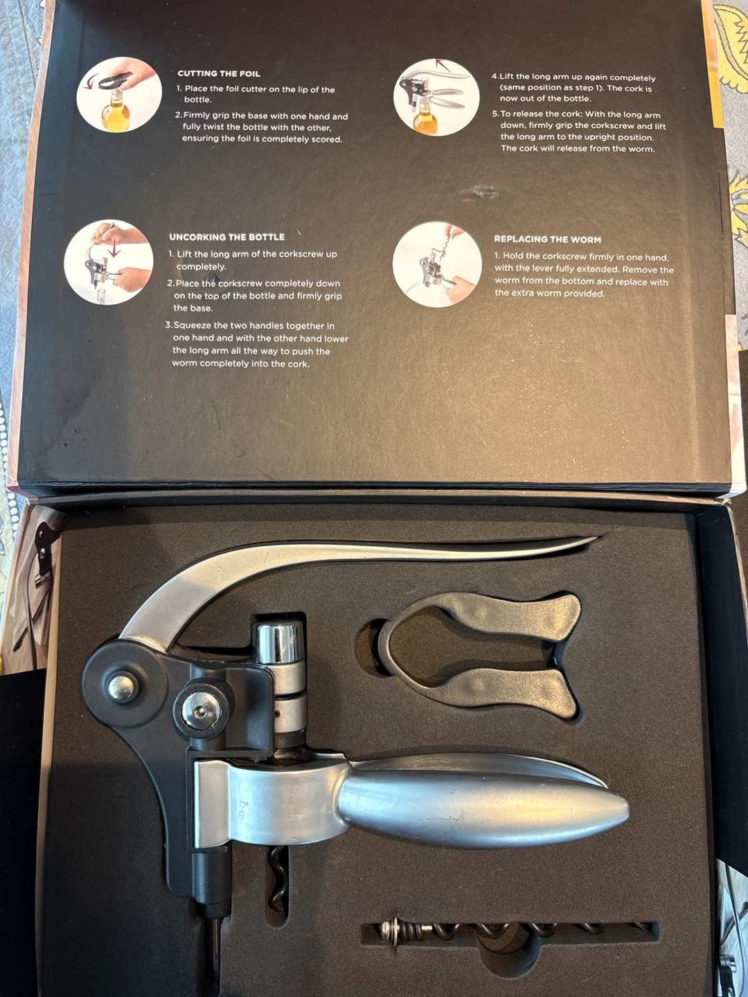 Entertaining Stuff Vintners Lever Corkscrew Set - photo 2