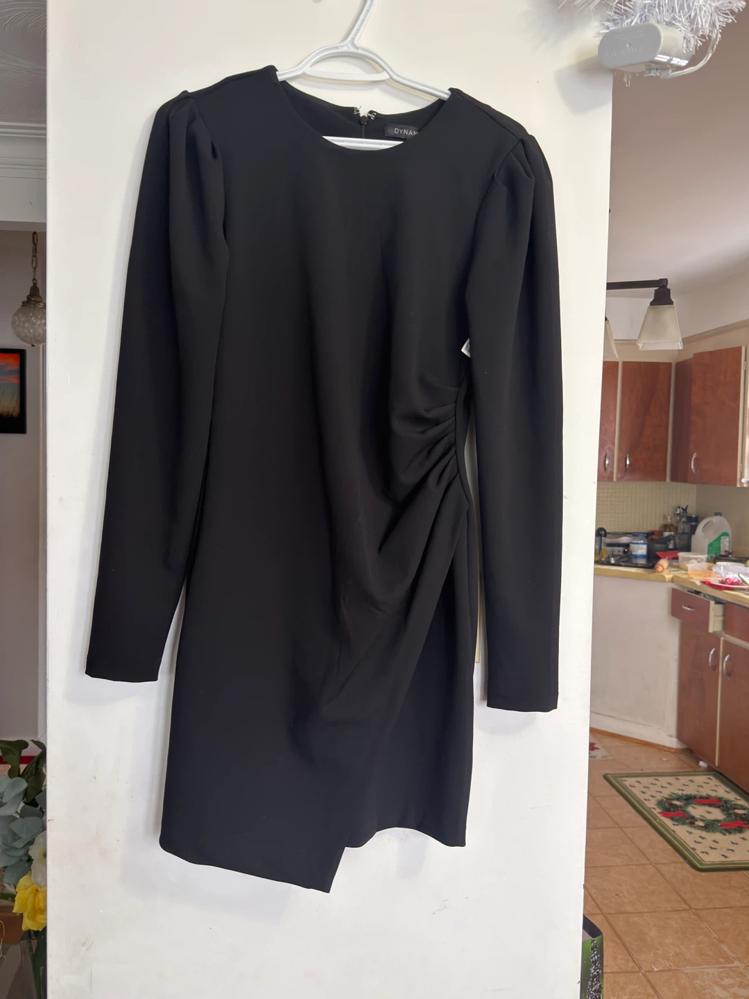 DYNMD black ruched side dress